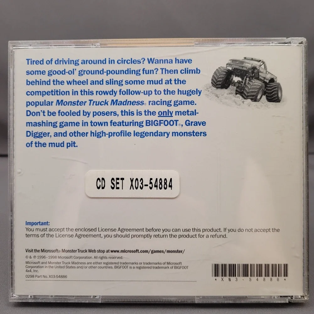 Monster Truck Madness 2 Microsoft (PC CD-ROM, 1998)